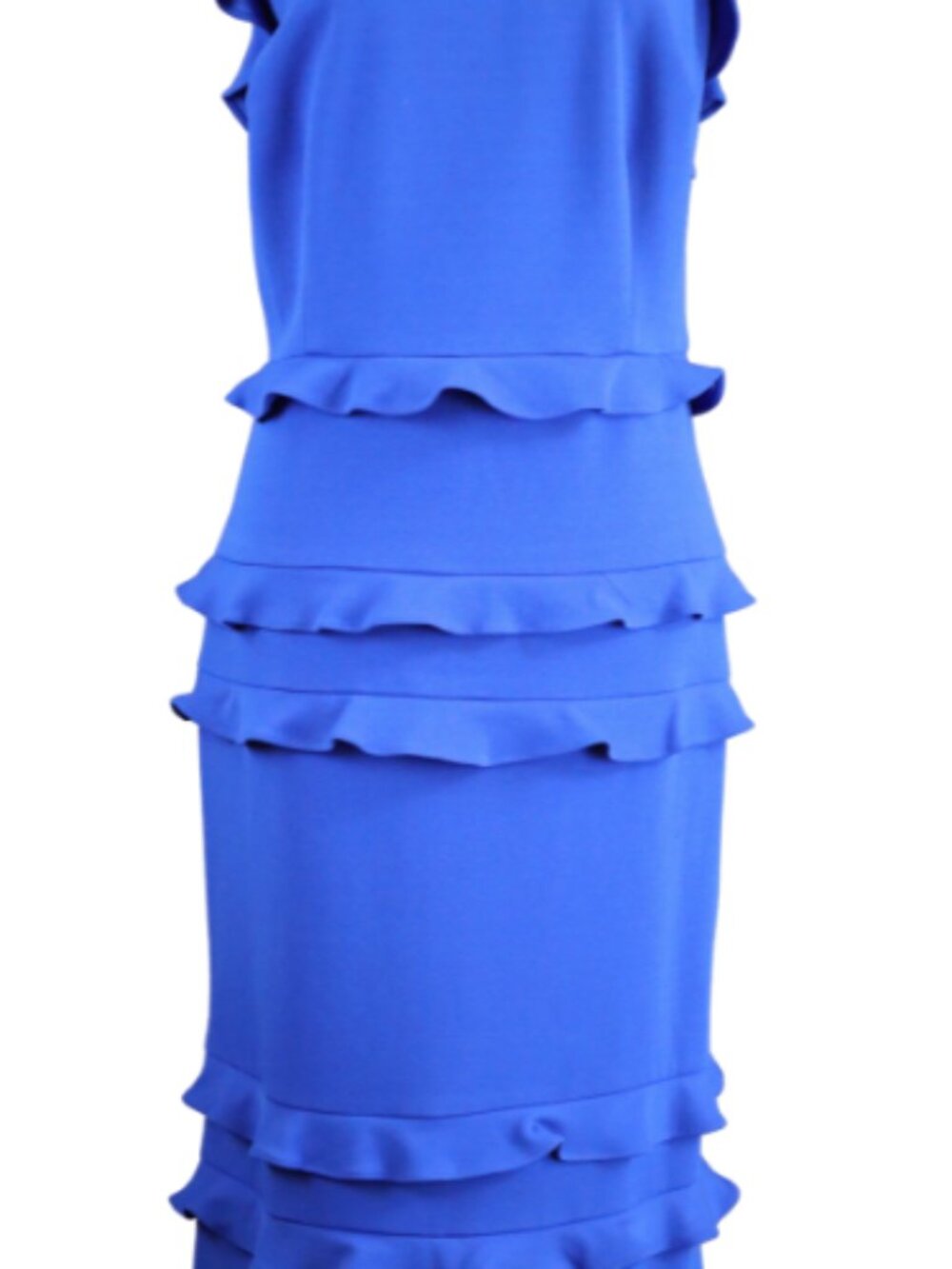 Adrianna Papell Royal Blue Ruffle Formal Evening Event Dress Size - Picture 11 of 14